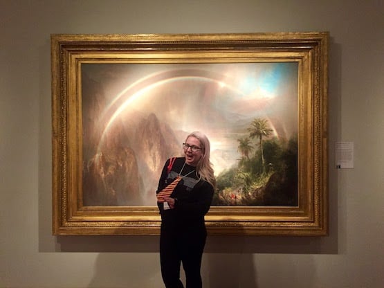 Kayla at the de Young in SF on a Boy Wizard Tour. 