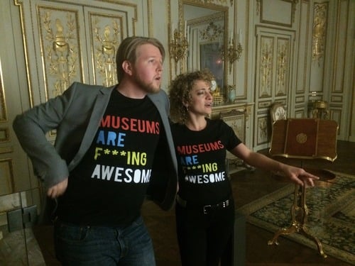 Mark & Lia sporting Museum Hack swag