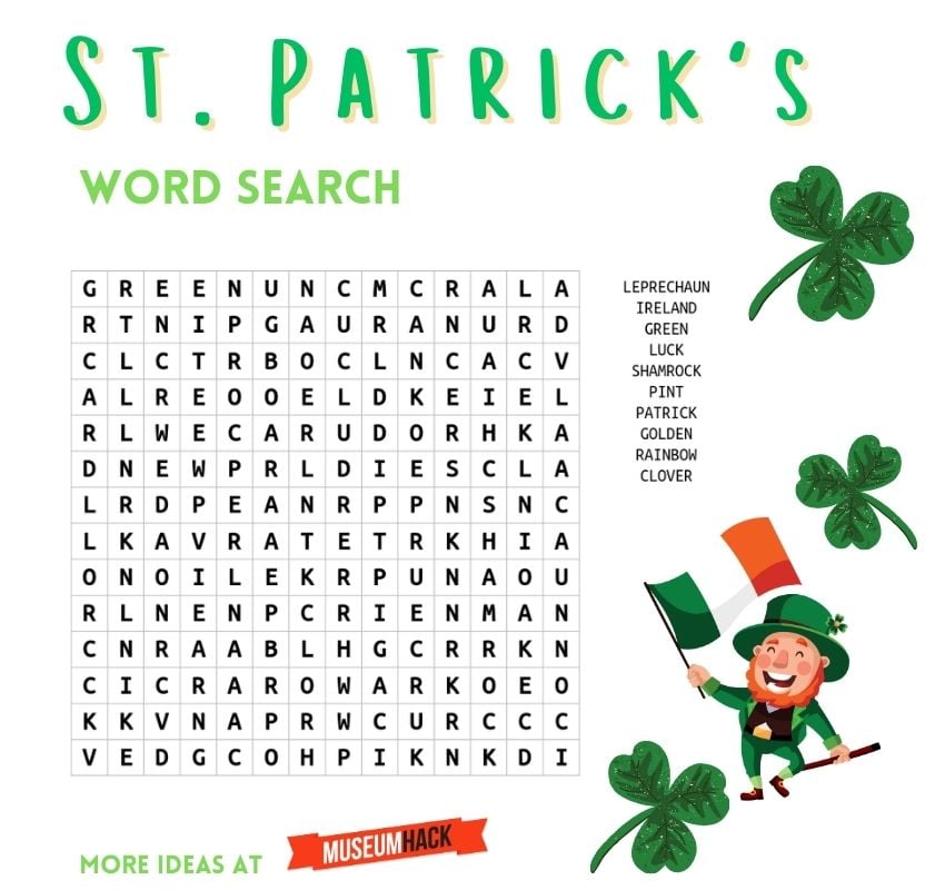 St. Patrick's Day word search