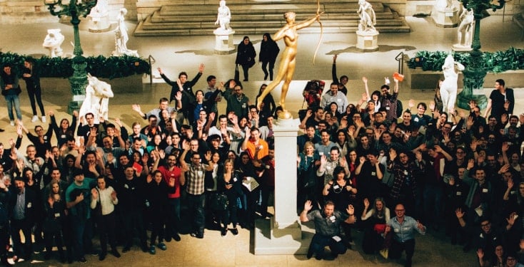 A custom team building event for a very large group.