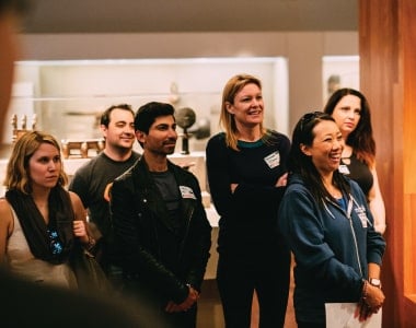 A group of employees on tour with us in San Francisco.